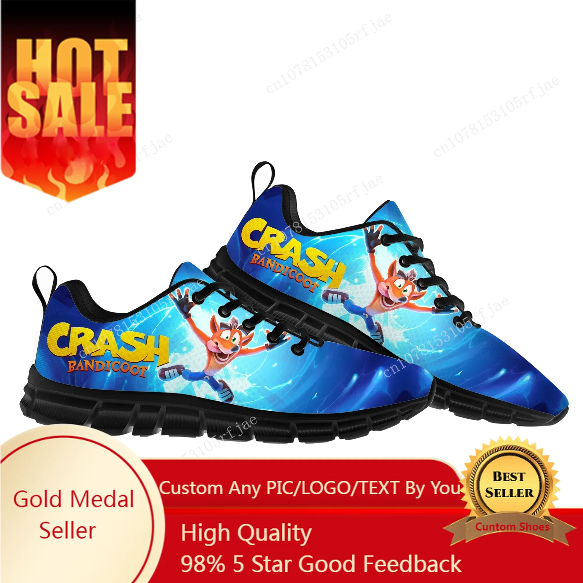

Crash Bandicoot Sports Shoes Cartoon Game Men Women Teenager Sneakers Fashion Sneaker Custom Built Shoes