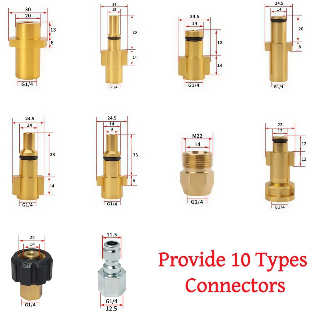 10m Sewer Drain Water Cleaning Hose 5800PSI Kink Resistant Hose Pipeline Cleaning Nozzle For Karcher Bosch Nilfisk Lavor Elitech