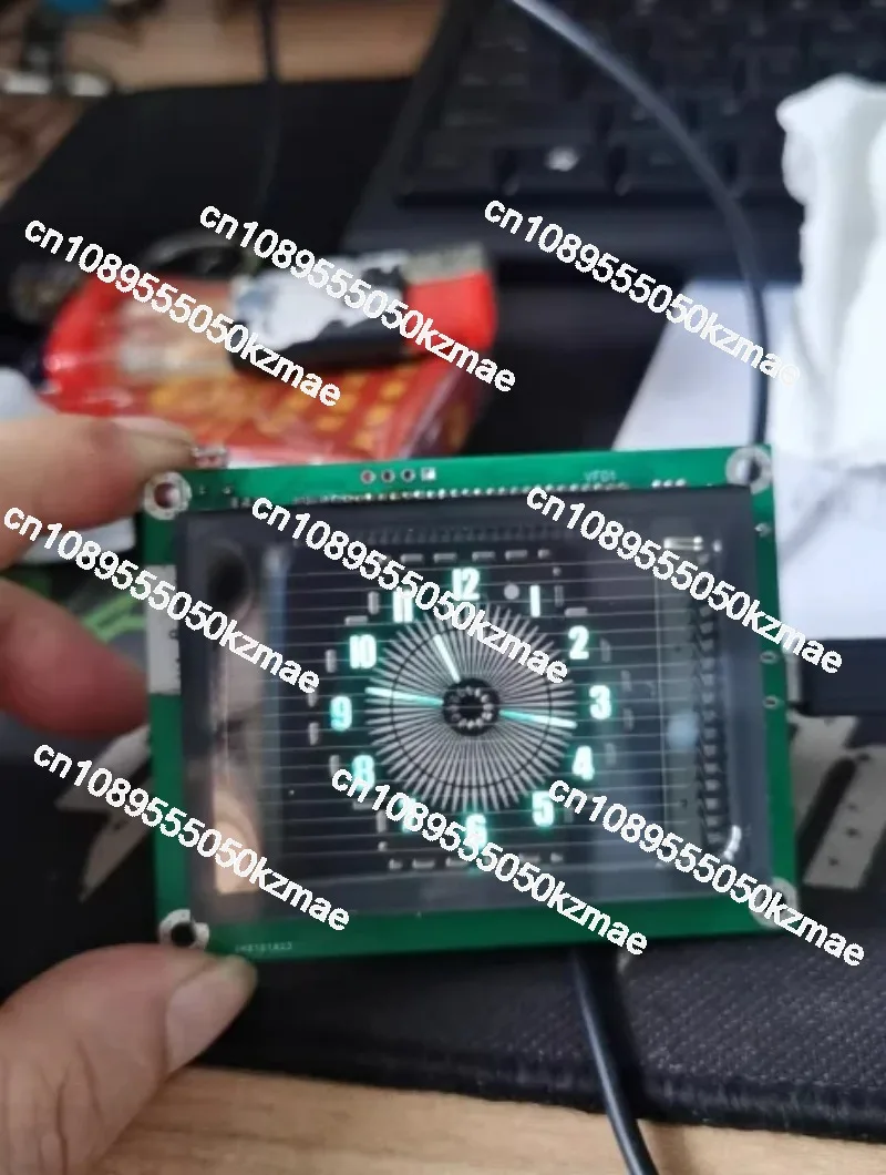 USB  BOE VFD48 Disc Pointer Clock V1.5 Fluorescent Electronic Clock No Shell