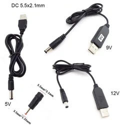 USB 5V to DC 5v 9v 12v 5.5mm 3.5mm power boost line Step UP Module USB connector Converter power Adapter Cable 2.1x5.5mm M2