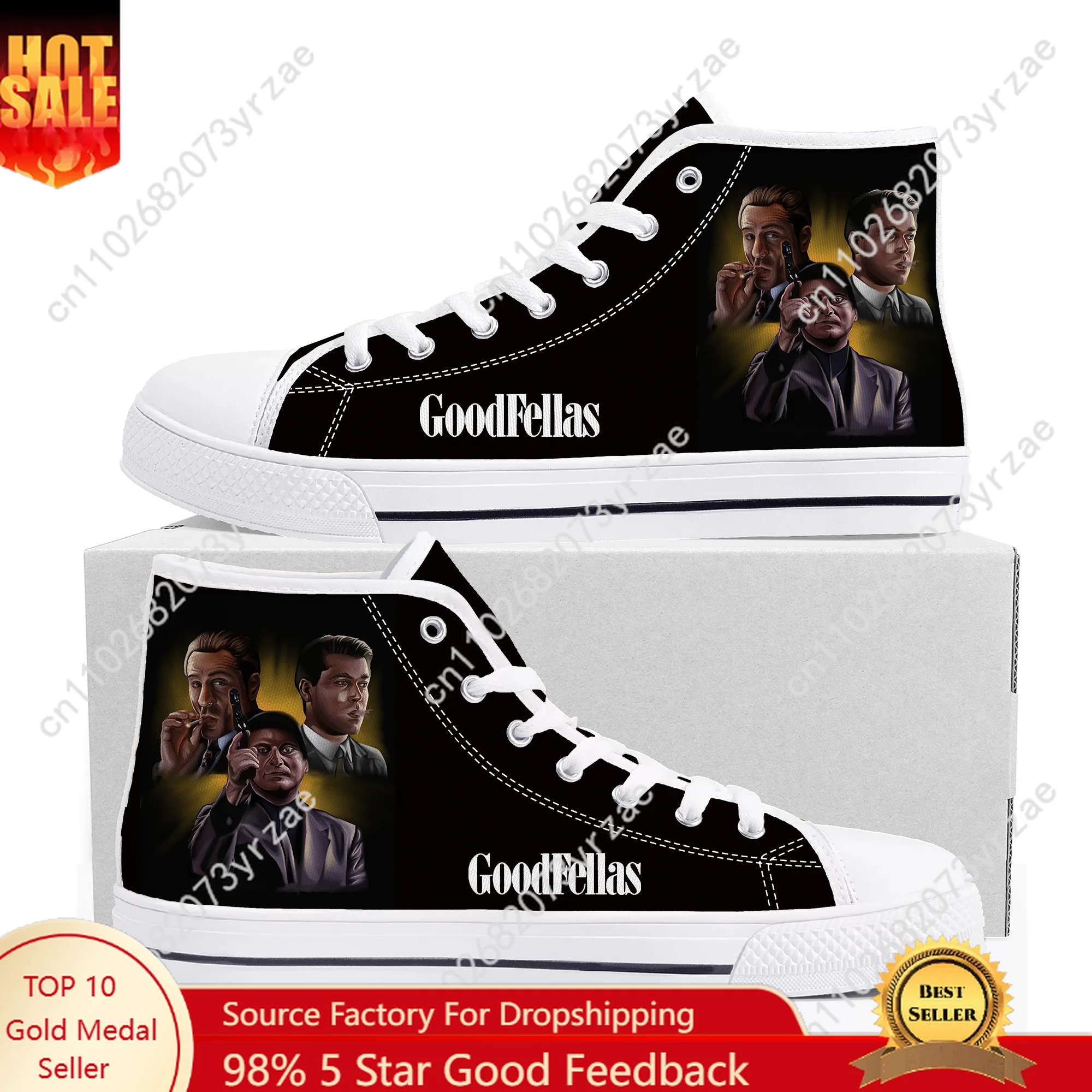

Goodfellas High Top High Quality Sneaker Mens Womens Teenager Canvas Sneaker Casual Fashion Patterns Shoe Custom Made Shoes