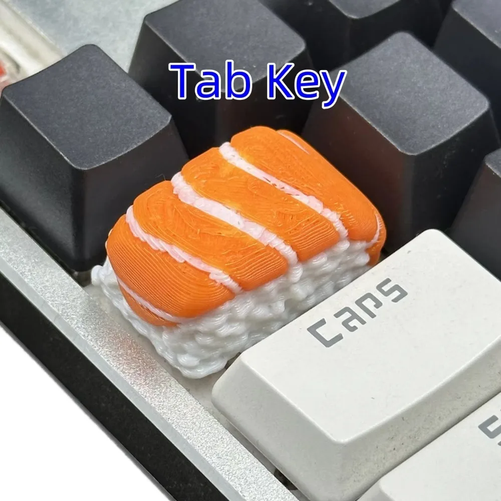 Resin Sushi Key Cap Cute Decoration Creative Design Mechanical Keyboard Key Cap Food Shape Desktop Decor For ESC Keycaps