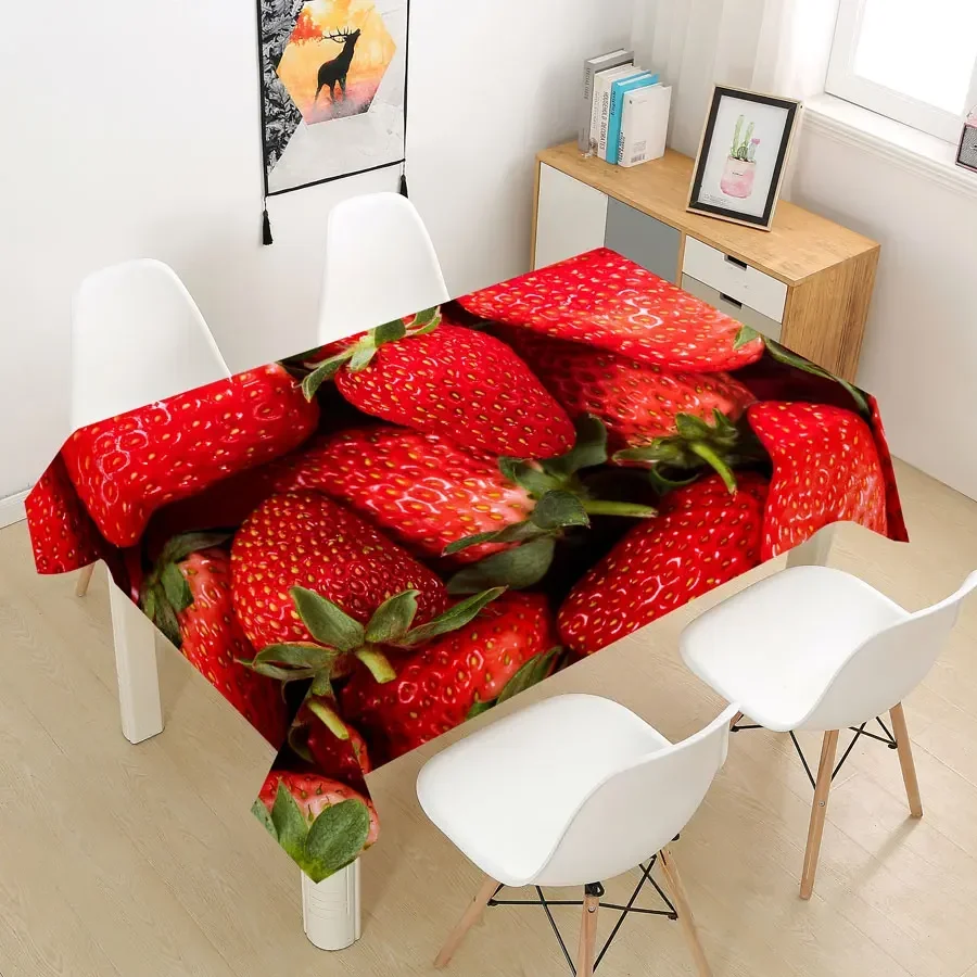Table Cloth Cover For Coffee Party Living Room Dining Manteles Fruit Tablecloth  Rectangular Home Decoration Lemon Strawber