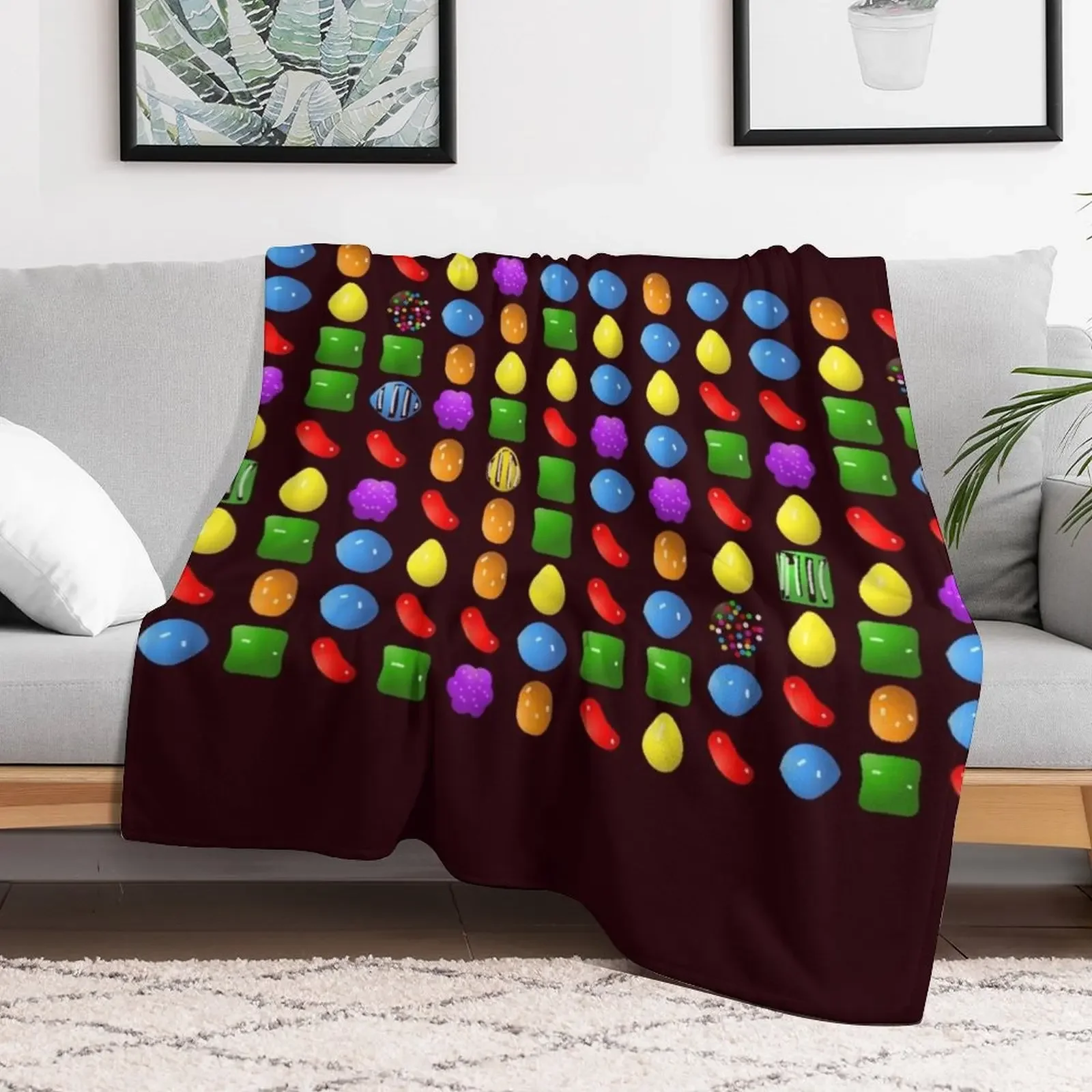 new candy crush saga Throw Blanket Soft Beds Plush Blankets