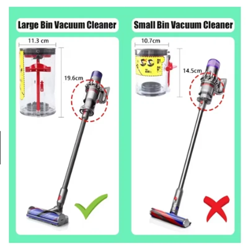 Large Dust Bin For Dyson V11 V15 SV14 SV15 SV22 Vacuum Cleaner Spare Replacement Dust Bucket Canister Sweeping