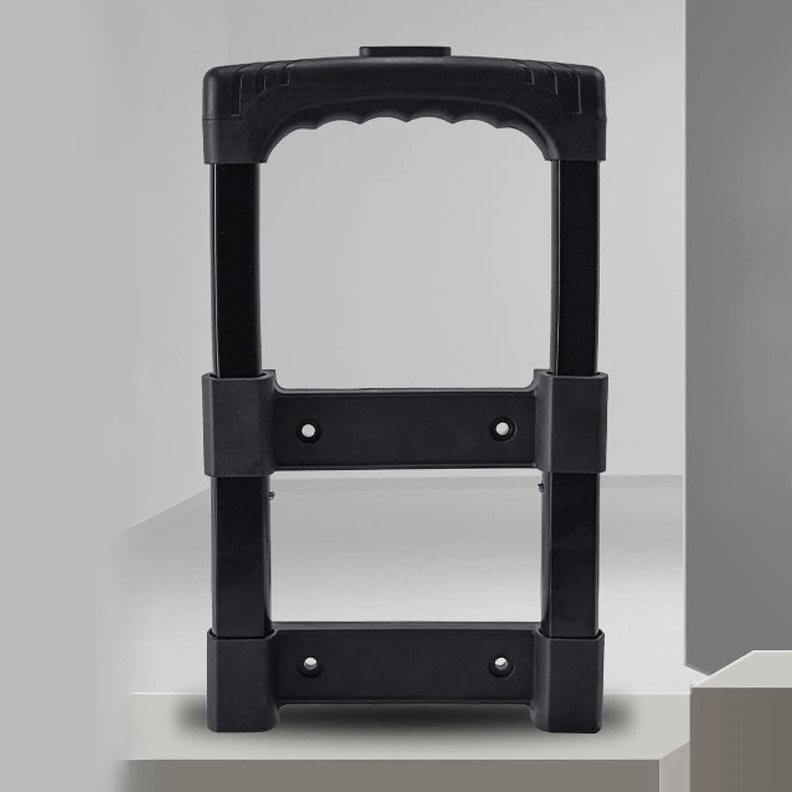 حقيبة سفر بمقبض تلسكوبي وقضيب سحب وحامل قوي أسود سهل التركيب واستبدال قطع الغيار القوية الاحترافية