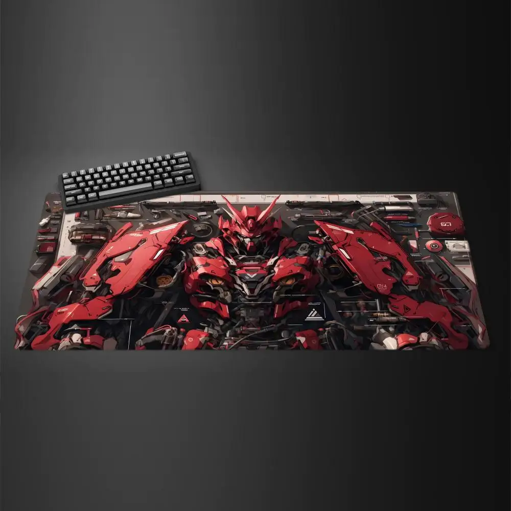لوحة ماوس بتصميم Anime Mech Warrior، لوحة ماوس كبيرة، وسادة مكتب، قاعدة مضادة للانزلاق، قابلة للغسل للاستخدام المكتبي والمنزلي #2