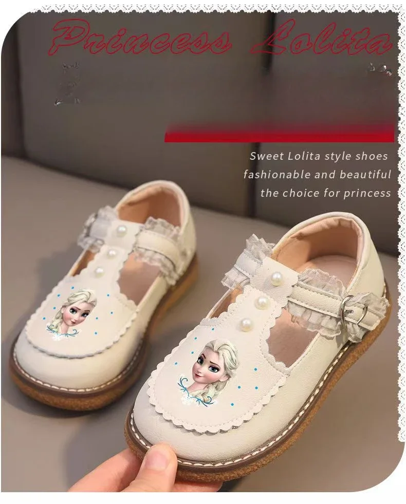 2024 Spring and Autumn New Girls\' Soft-soled Princess Shoes Non-slip Bean Shoes Baby Toddler Shoes Lolita Girls Tide Shoes