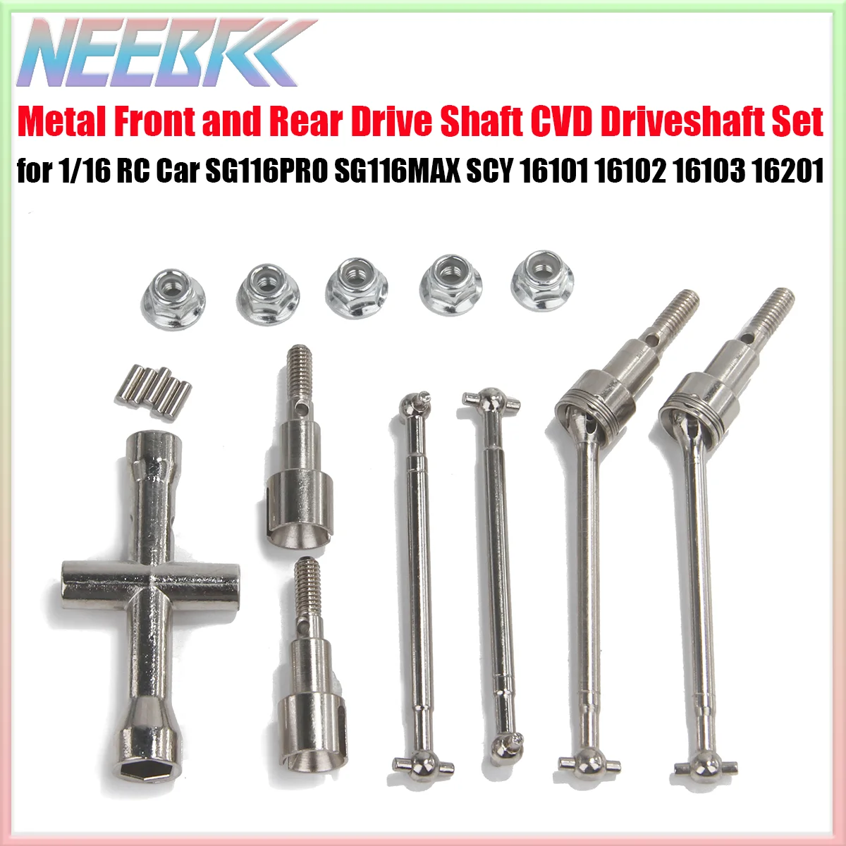 

RC Car Brushless Metal Front and Rear Drive Shaft CVD Driveshaft for SG116PRO SG116MAX SCY 16101 16102 16103 16201 Upgrade Parts