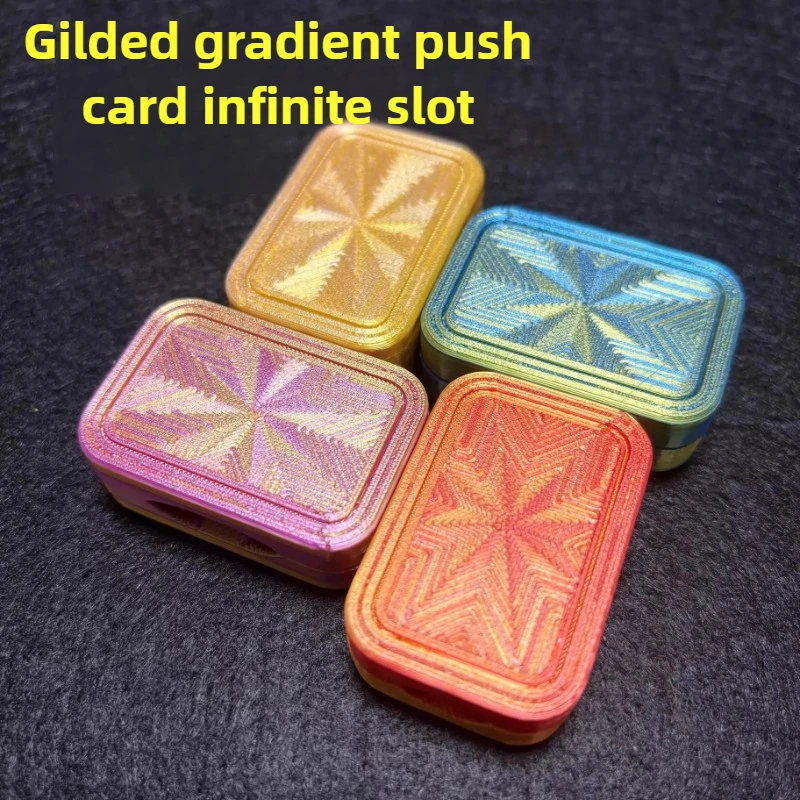 

81KEDC Unlimited Position 3D Printed Magnetic Fingertip Card Pushing Decompression Desktop Toy