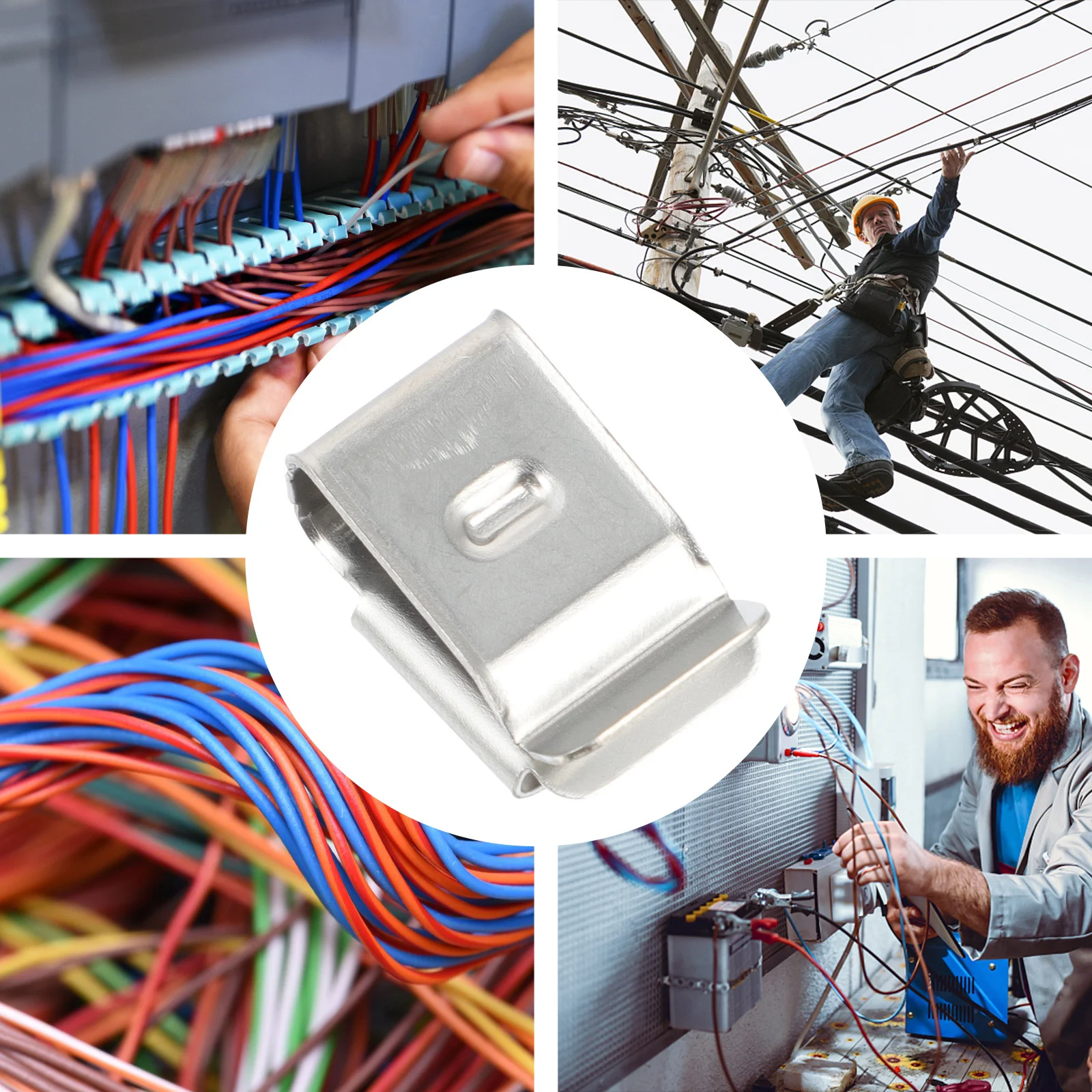 30 قطعة مقاطع كابلات الضوئية 304 الفولاذ المقاوم للصدأ المضادة للأكسدة سهلة التركيب لا أدوات لوحة طاقة شمسية إدارة الأسلاك