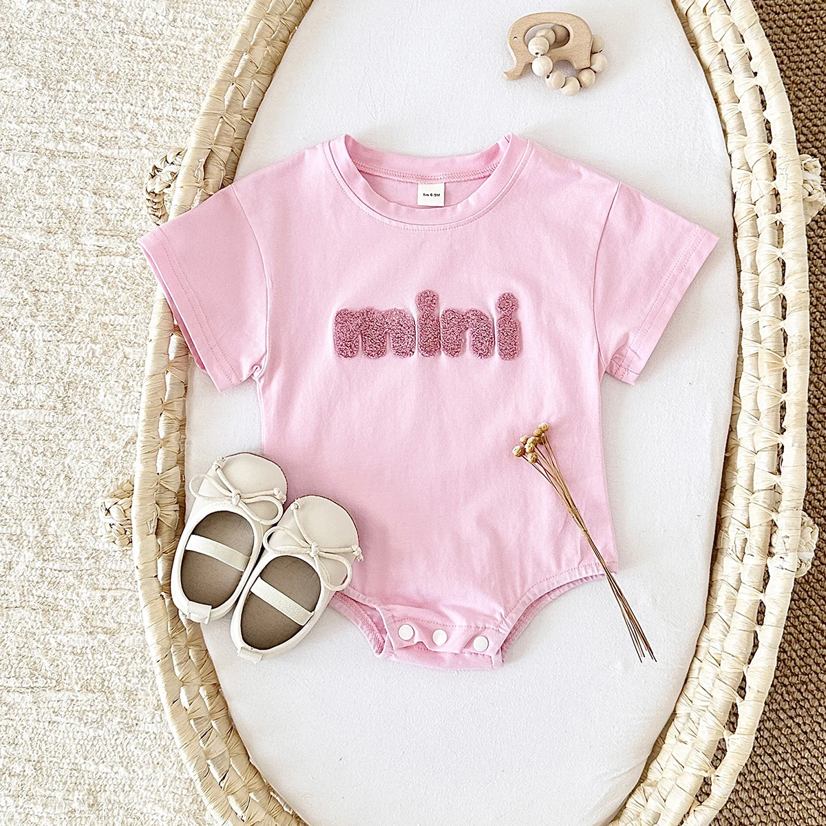 2024 Summer Baby Triangle Romper Newborn Clothing jumpsuit Cotton Plush Letter MINI Comfortable Casual Boy Girl Infant 0-18M