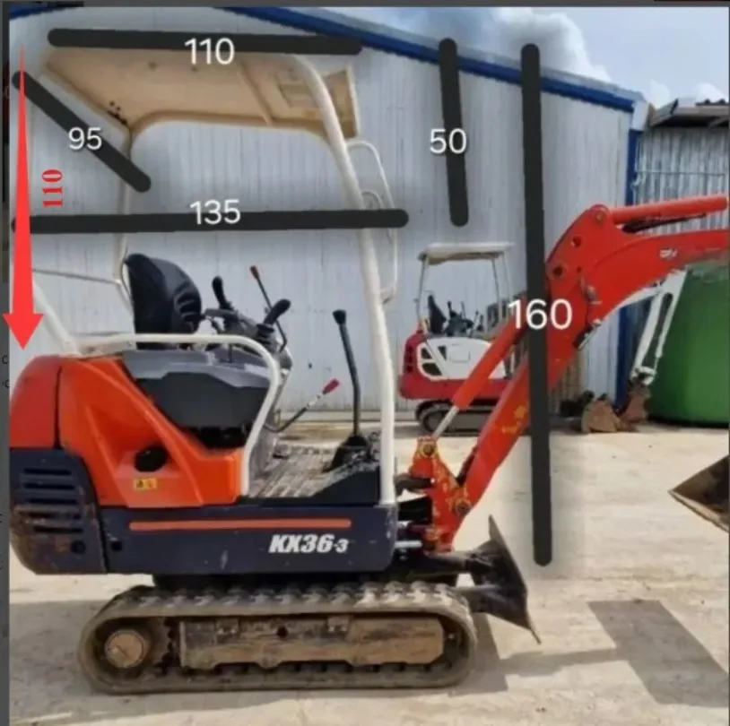 

Mini Excavator Car Cover Awning Pvc Windproof For Kubota KX 36-3