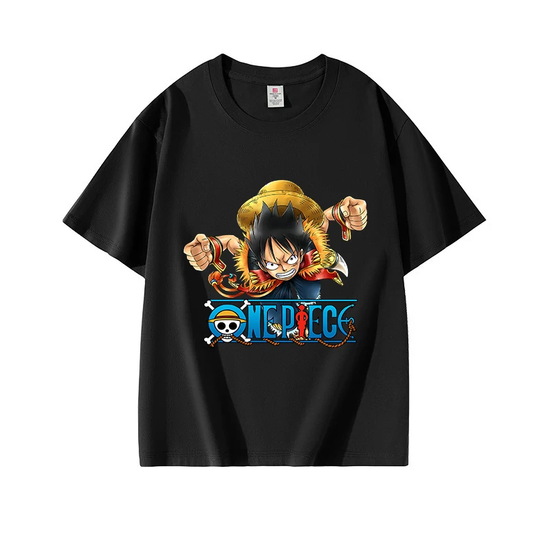One Piece Adult T-shirt Men Summer Funny Outdoor Sports Casual Short Sleeve Round Neck Tops Fashion Printed Hip Hop Toddler Gift