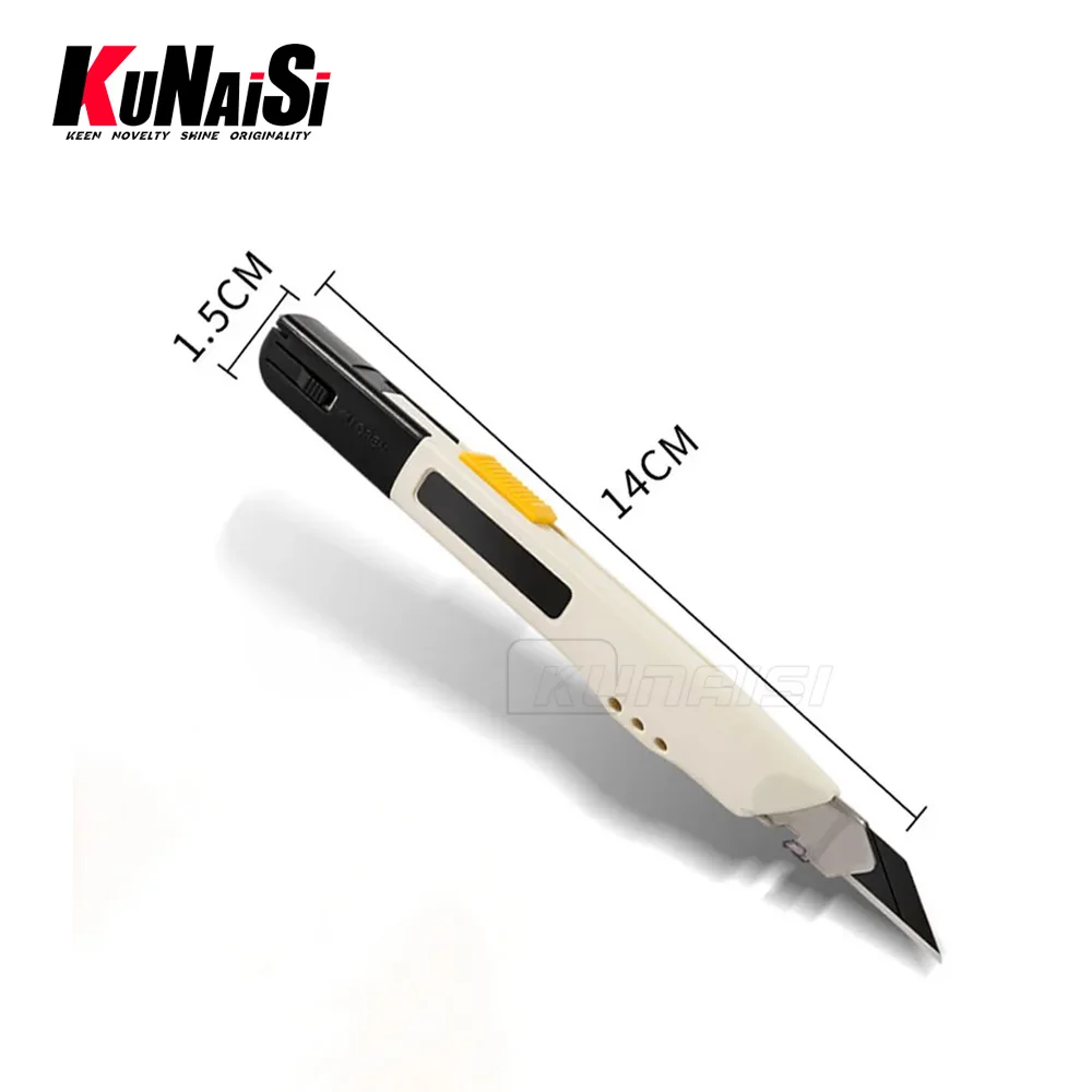 KUNAISI Anti-shaking Utility Knife Automatic Locking box cutter cute RetracCtable cuchillos For Wallpaper Sculpture Snap Off Cut