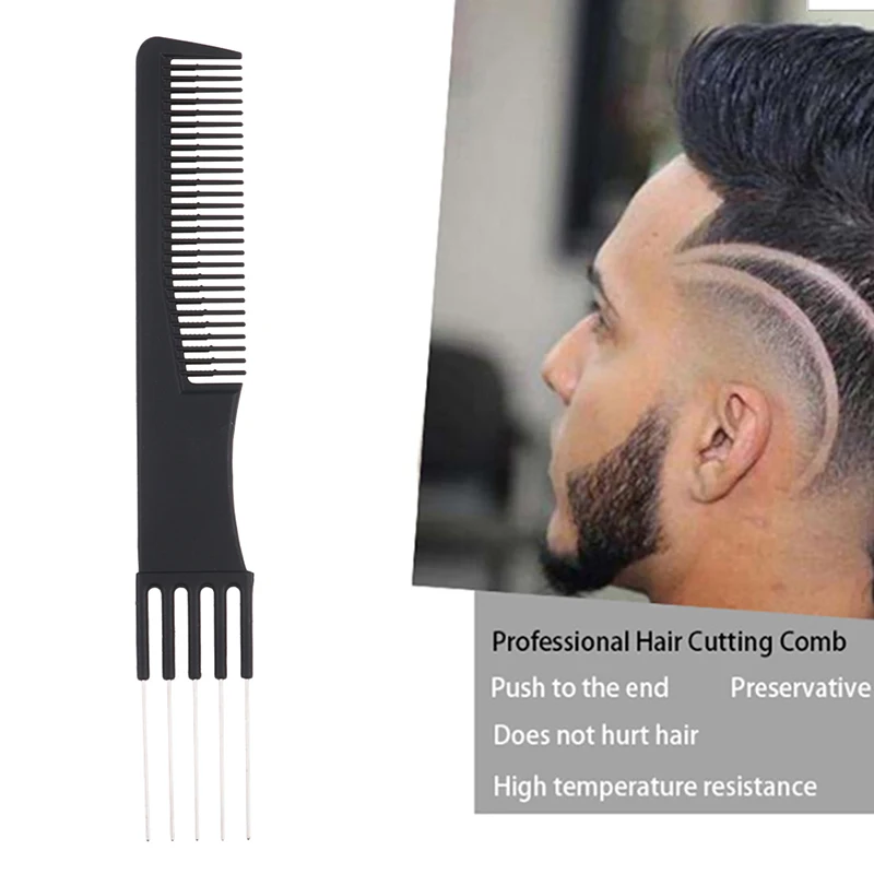 1×Barber Salon Double Sided Tooth Hair Comb Steel Needle Tail Comb Hairdressing