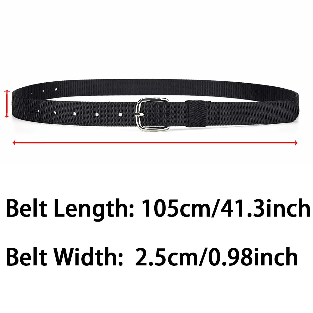 Women's Belt Canvas Needle Buckle Thin Waistband Outdoor Sport Casual Work Pants Jeans Belt Mountain Climbing Belt Children Belt