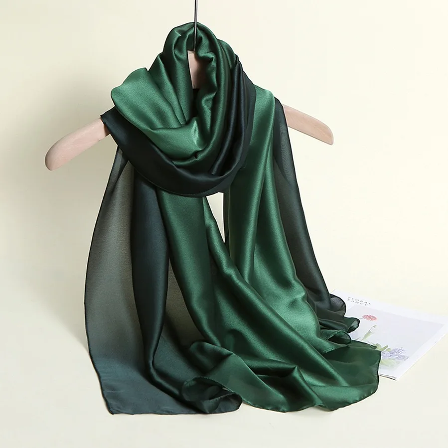 Summer New Arrival Fashion Chiffon Scarves Gradient Colors Georgette Female Silk Scarves 90*180cm Long Gauze Chiffon Scarf