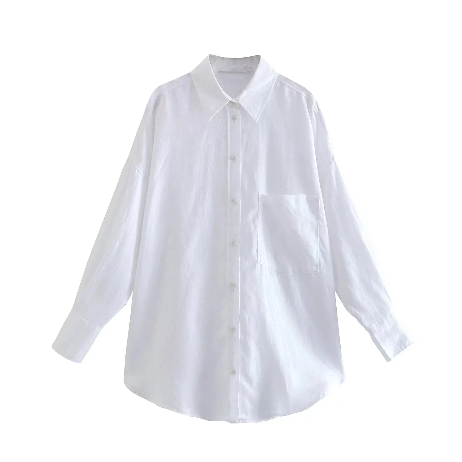 Withered England Style Indie Folk Linen Casual Shirt Simple Fashion Pockets Boyfriend Loose Blouse Women Tops