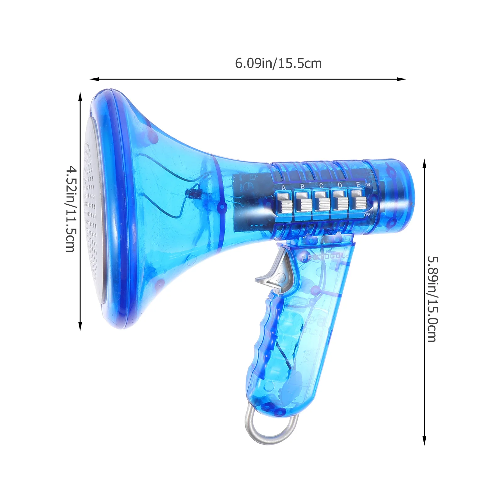 휴대용 음성 변조기 스피커 재미있는 플라스틱 트럼펫 어린이 공연 장난감 음성 증폭기 스피커