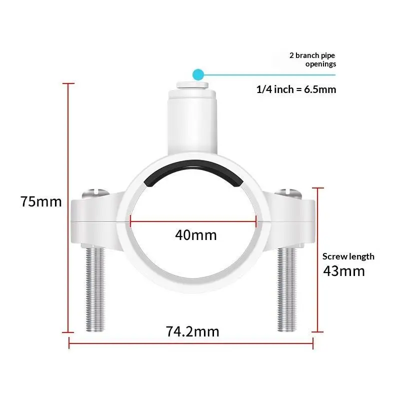 NewFilter Replacement Part RO System Clamp Quick Replacement Water Filter Clamp For RO System 1/4'' Pipe Connector