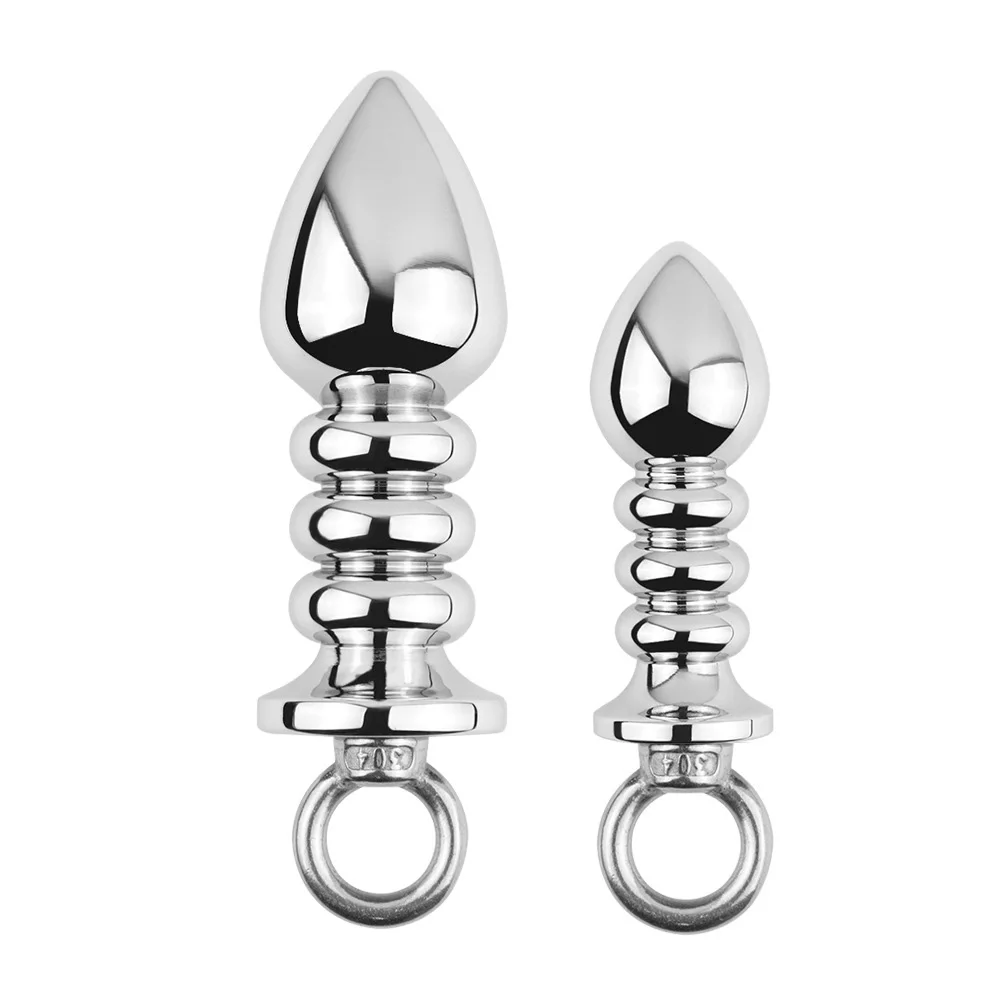 ปลั๊กเสียบก้นแบบเรียบทำจากโลหะเซ็กซ์ทอยใช้สำหรับฝึกทางทวารหนักก้นก้นแบบเซ็กซ์ทอยเสียบก้นทำจากสเตนเลสสตีล