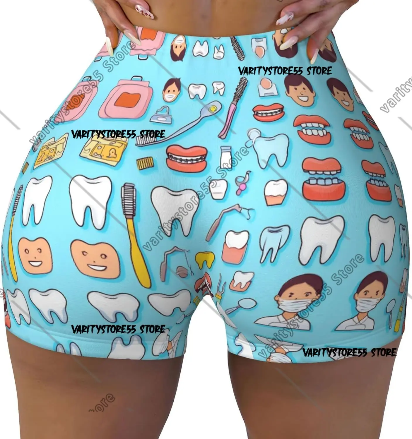 

Зубы для женщин и девочек шорты для йоги с высокой талией животик контроль тренировки леггинсы для бега