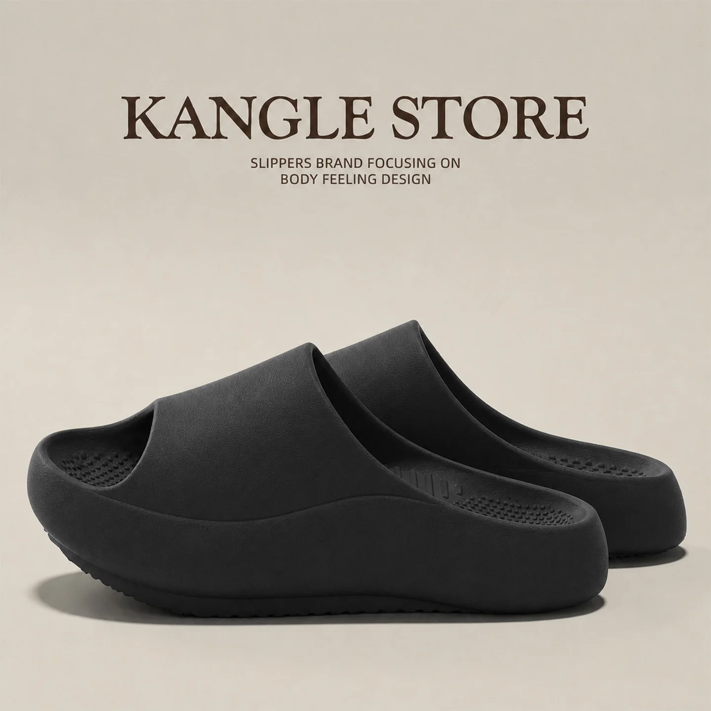 Unisex Dicke Plateau-Sandalen für Damen und Herren, Indoor-Outdoor-Hausschuhe, Weiche Sohle, Rutschfest, für Strand und Freizeit – Detail 8