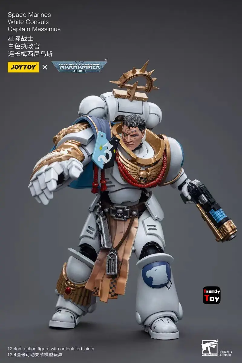 【JOYTOY】Warhammer 40K Space Marines White Consuls Captain Messinius 1/18 figurine jouets