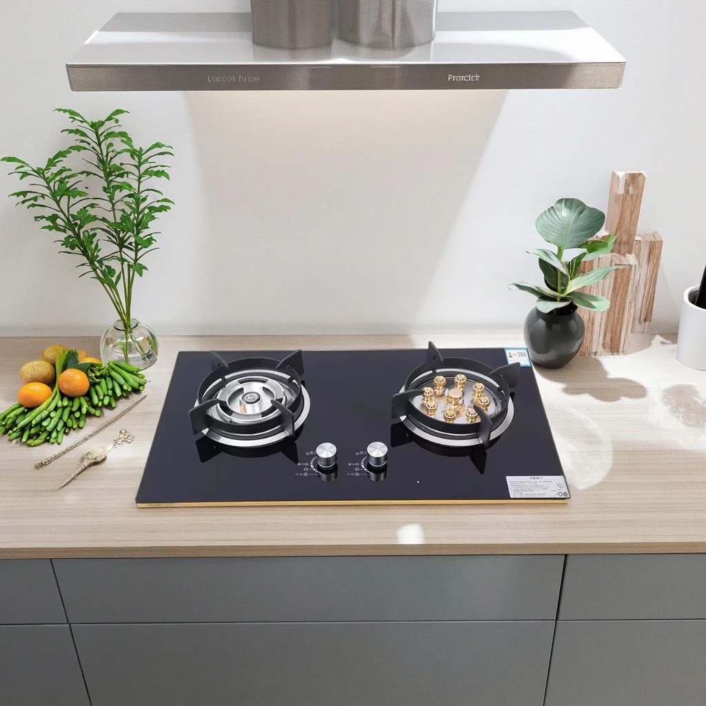 Table Top Smart Wholesale Built-In Tempered Glass Gas Stove for Home Kitchen Use