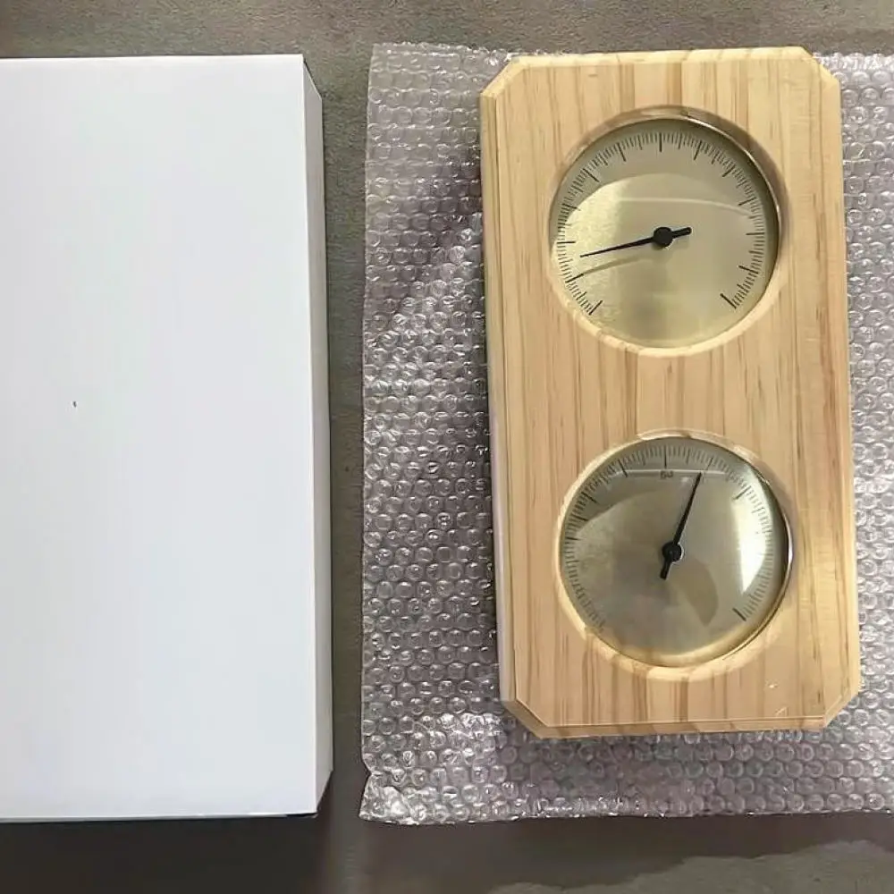 Wooden Sauna Temperature Humidity Gauge Wall Mounted Indoor Meter For KT Home Room Climate Measurement Tool