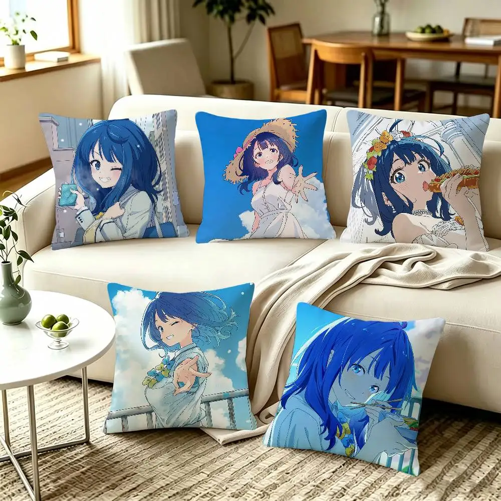 Yanami Anna Anime Girl   Pillow Covers, Home Sofa Cushion Covers and Aecorative Custom