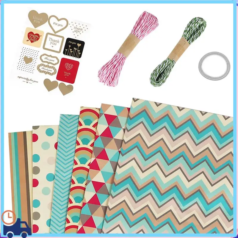 Latest Wrapping Paper Sheets,For Christmas Birthday Party Wrapping Paper Set 6 Pcs Gift Wrap Papers,Present Gift Wrapping Paper