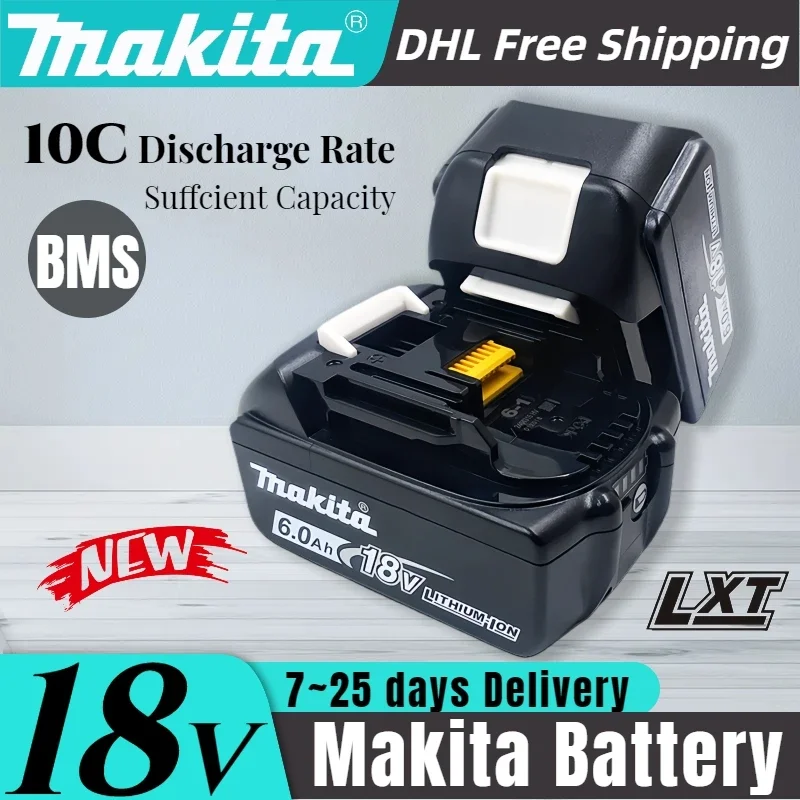 

18V 6.0Ah New Original Makita With LED lithium ion replacement LXT BL1860B BL1860 BL1850 Makita rechargeable power tool battery