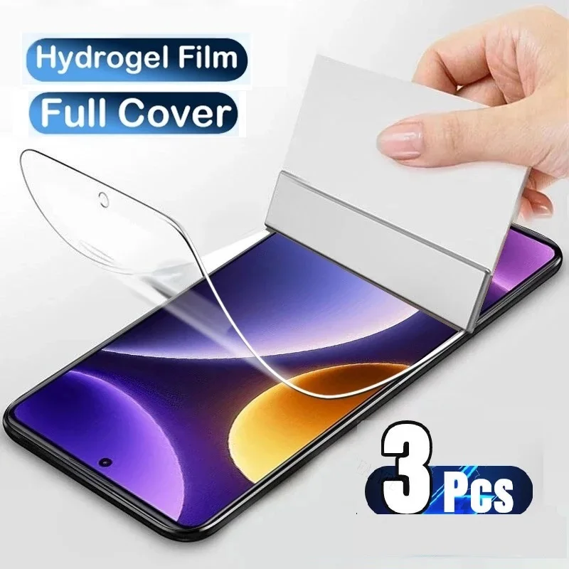 3Pcs Hydrogel Film For Redmi Note 12 4G 11 Pro Speed Plus 5G Note12 12Pro 11Pro 5 4 G Turbo Gel Phone Screen Protector Not Glass