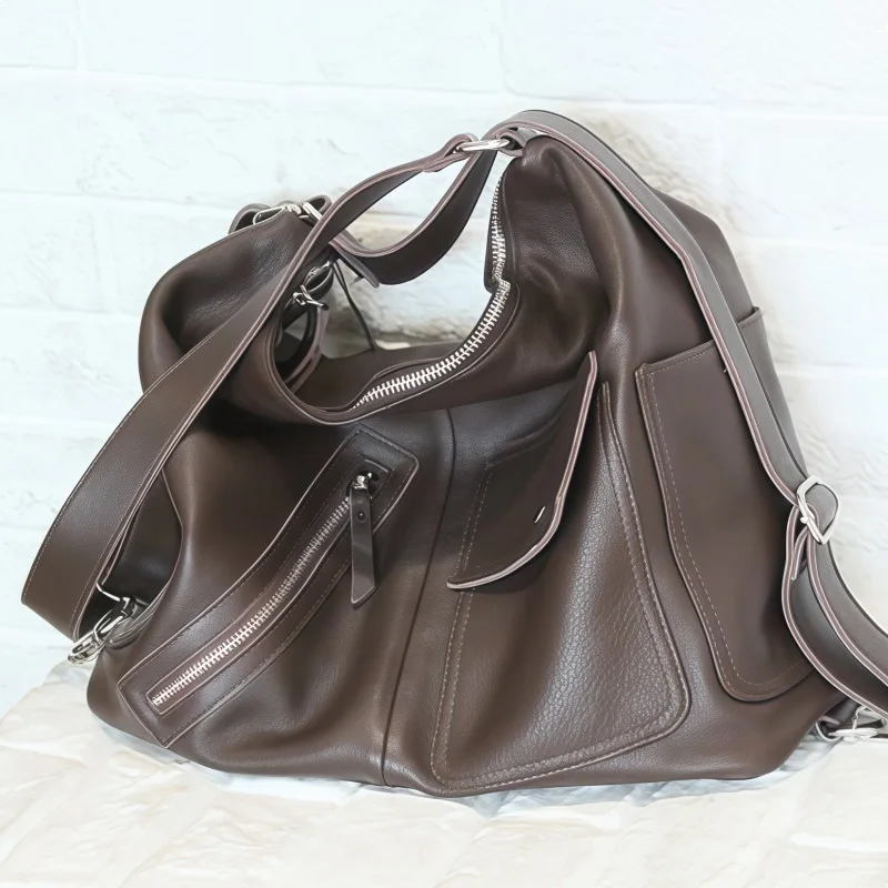 

New Arrival Three-in-One Versatile Backpack Women Bags Genuine Soft Leather Shoulder Crossbody Backpacks Large Capacity Travel