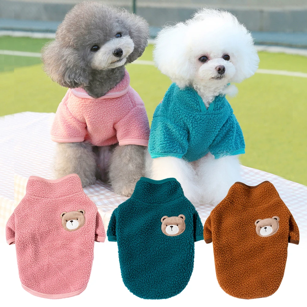 

Cozy Fleece dog clothes Jacket, Keep Your Dog Cat Warm & Dry in Cold Weather with Plush Sherpa Coat Winter Warm Jacket