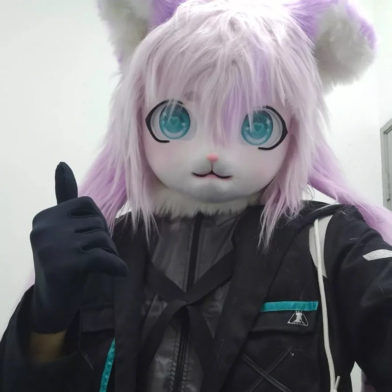 Cosplay Fursuit Headgear Animal Head Cat Mask Furry Kig Paw Comiket Furry Kigurumi Doll Beast Halloween Masquerade Costume - view 4