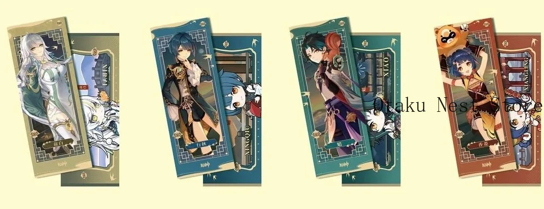 Anime Genuine Official Xiao Zibai Xingqiu Xiangling Badge Acrylic Pendant Plush Doll Pendant Standee Ornament Birthday Gift view 3