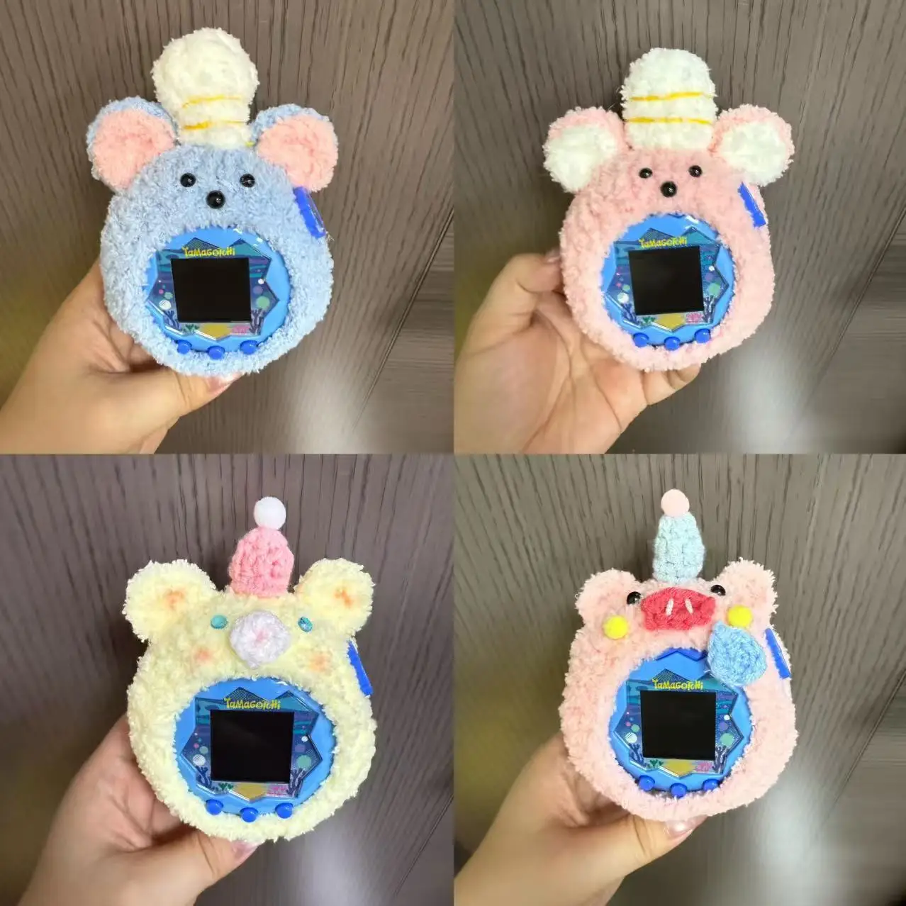 2026 New‑release Tamagotchi Paradise Hand‑Crocheted Rat‑King Yarn Plush Protective Case