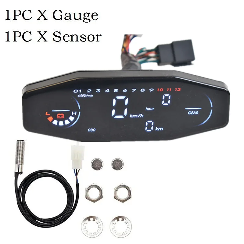 

Motorcycle full screen LCD instrument panel, tachometer, oil gauge Meters Instrument Cluster Turn Signal Light Indicator