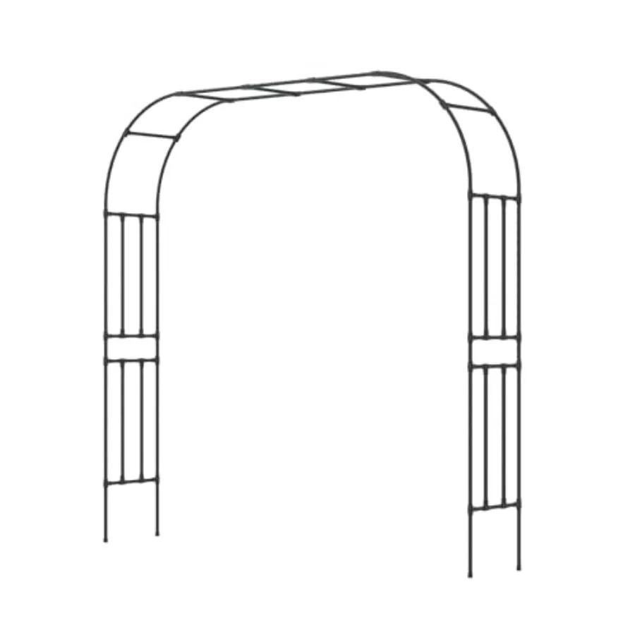 

Metal Garden Arch for Outdoor Climbing Plants, Lawn, Party, Ceremony Wedding Decoration 98.5in L x 15.8in W, Black Powder-Coate