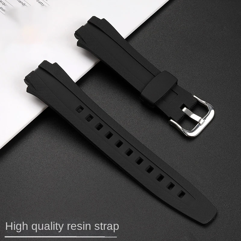 AQ 160W 163W watch band for CASIO AQ-160W AQ-163W convex strap 17mm men's waterproof resin silicone strap bracelet with tools