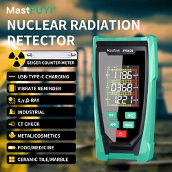 MASTFUYI USB-C Ładowanie Licznik Geigera Detektor promieniowania jądrowego Wyświetlacz LCD X/ vole-Ray Detector Geiger Radioactivity Tester