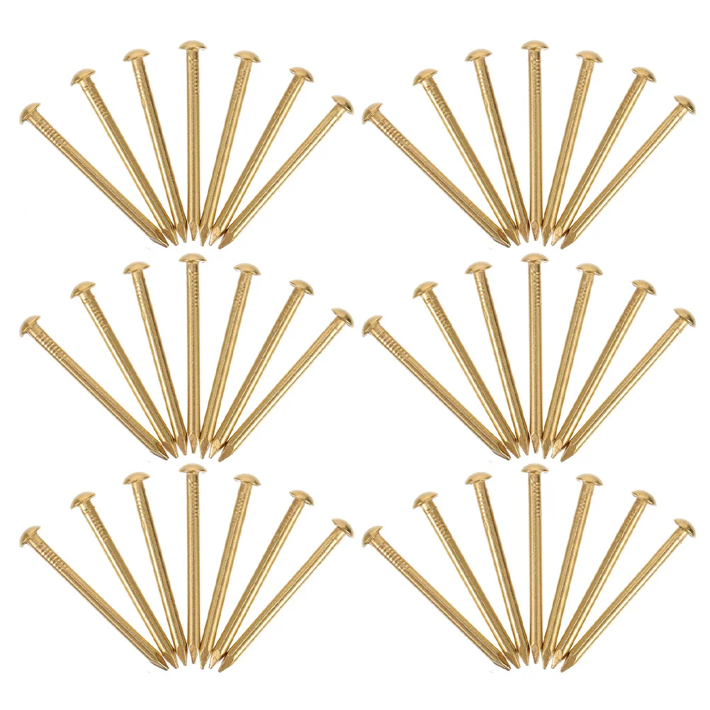

2030Pcs Round Head Copper Nails Hardened Furniture Fixing Nail Home Metal Nails for Picture Hanging DIY Crafts