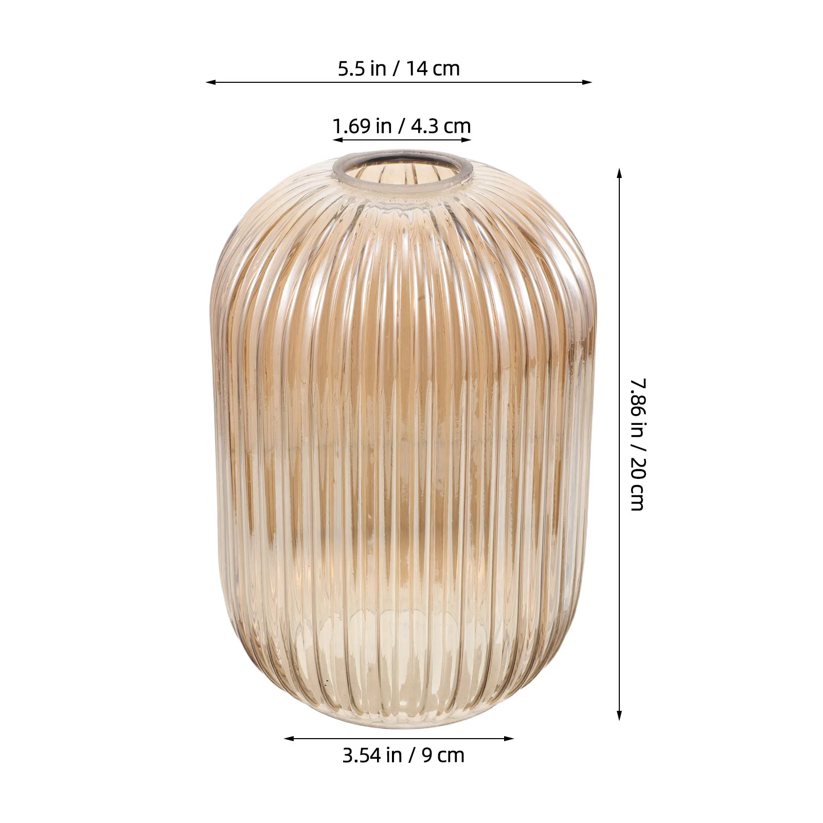 Glass Lamp Shade White Striped Cylinder Globe 140x200mm Replacement for Pendant Light Wall Sconce