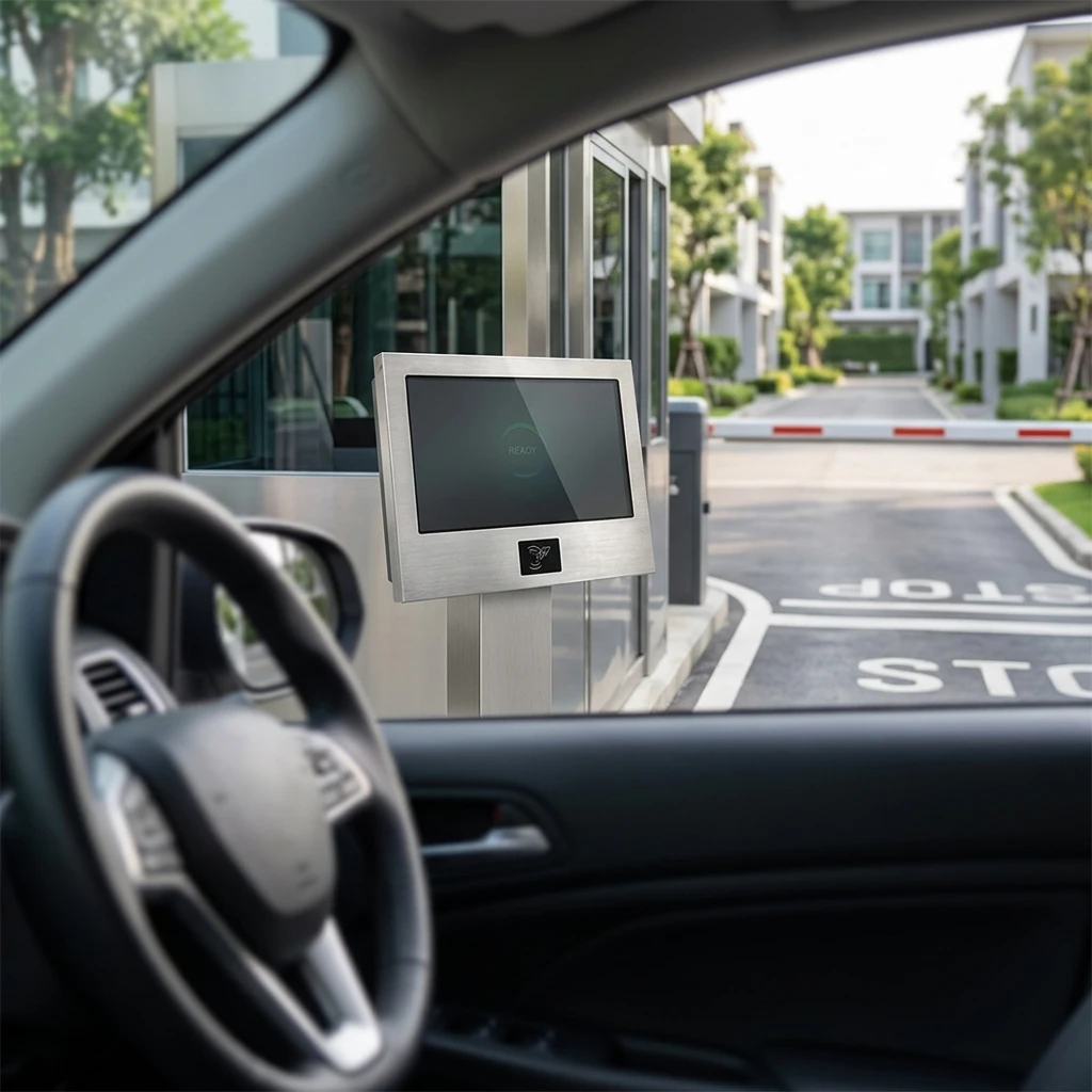 21 Inch Outdoor Sunlight Readable Intel Fanless IP67 Waterproof Rugged Panel PC with NFC RFID Reader for Parking System