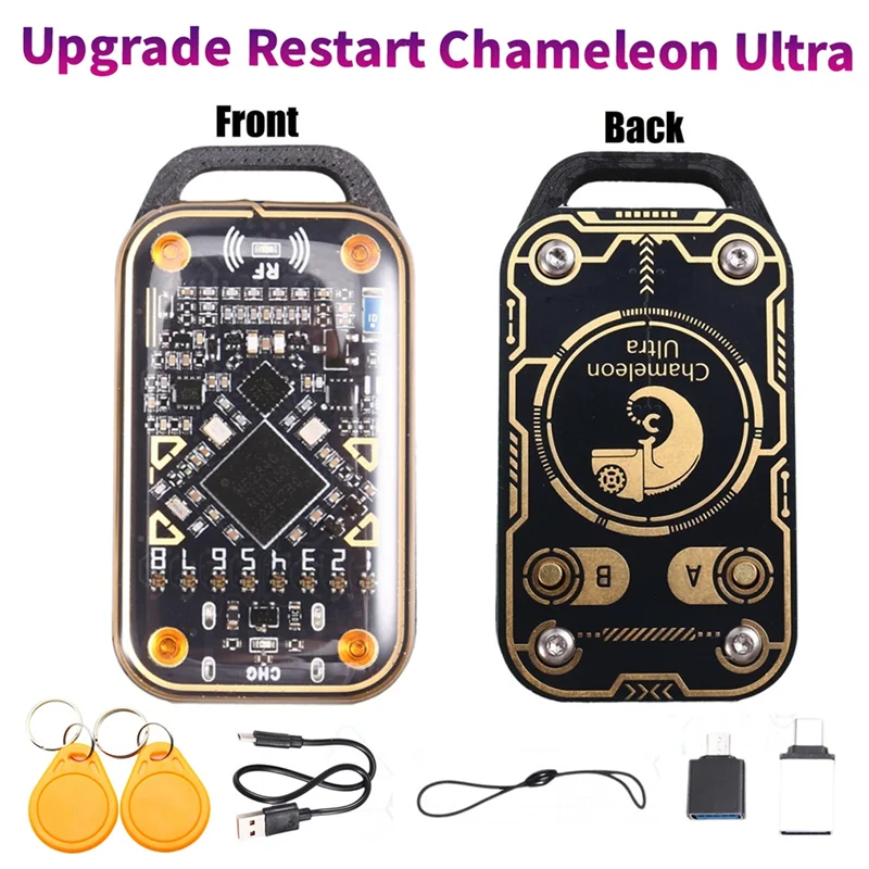 

Chameleon Ultra Smart Card Emulator+2XCUID Keychain RFID Smart Chip Reader 125K 13.56Mhz Card Decode Duplicator