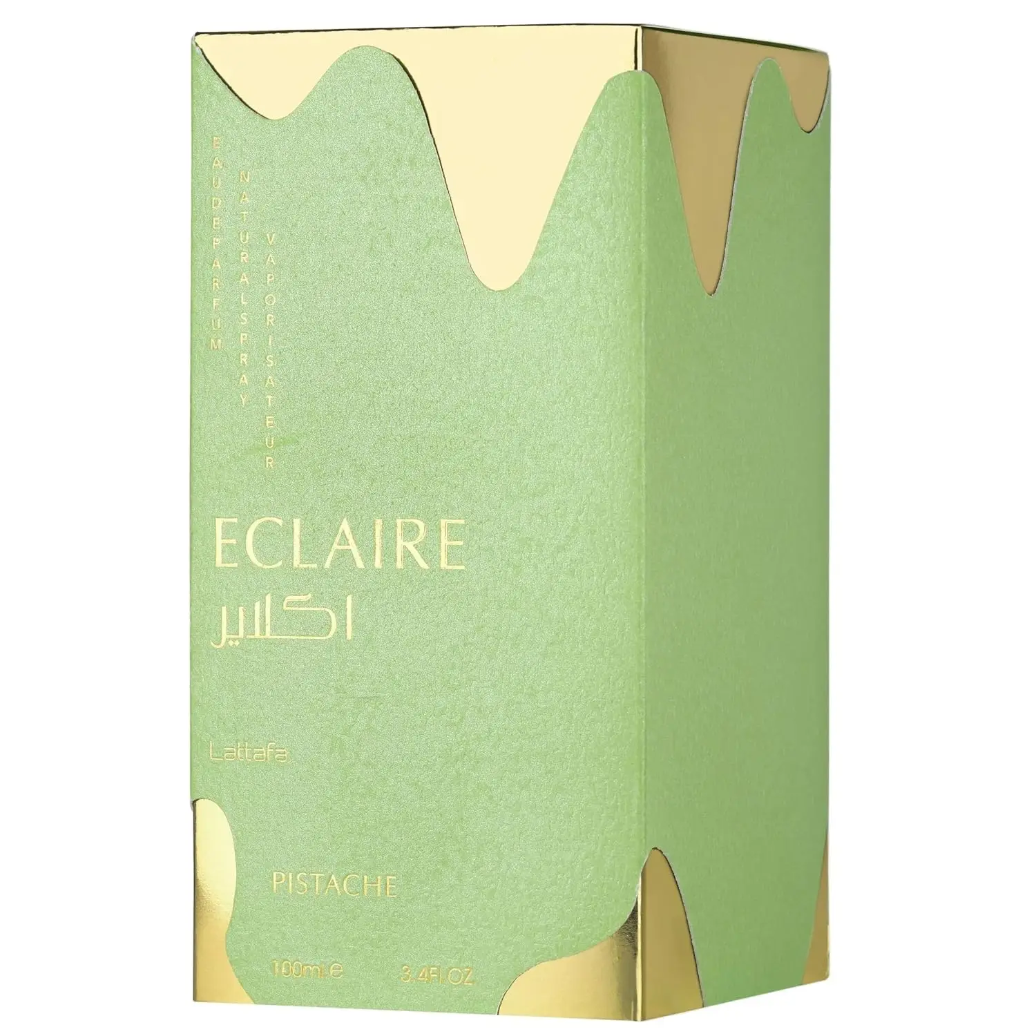 Lattafa Eclaire Pistache Gourmet Cream Musk Eau De Toilette Spray عطر يدوم طويلاً 3.4 أونصة/100 مل