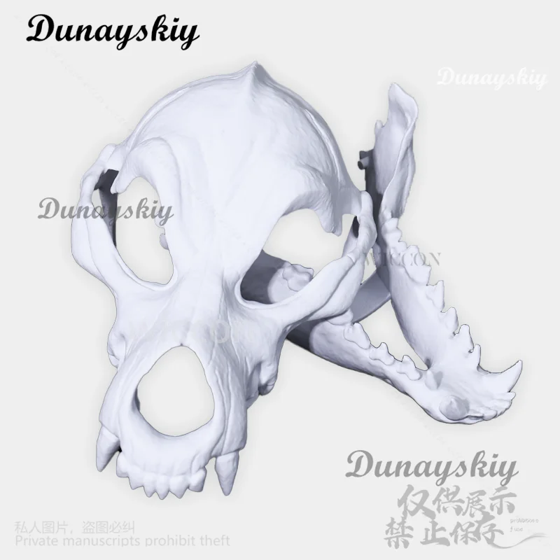 

Animal Furry Cosplay Dog Skull Kigurumi Props Polylactic Acid Mask 3D Print Head Fursuit Halloween Christmas Party Customized